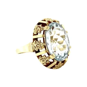 Clearance Gouden ring met aquamarijn 14 krt Ringen Met Edelsteen