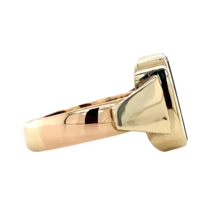 Clearance Gouden ring met blauwe laagsteen 14 krt Ringen Met Edelsteen