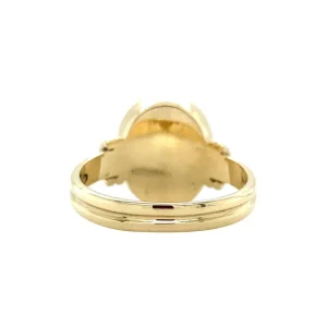 New Gouden ring met blauwe laagsteen 14 krt Ringen Met Edelsteen