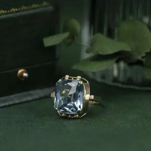 Discount Gouden ring met blauwe spinel 14 krt Ringen Met Edelsteen