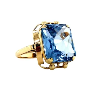 Discount Gouden ring met blauwe spinel 14 krt Ringen Met Edelsteen