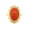 Fashion Gouden ring met bloedkoraal 14 krt Ringen Met Edelsteen