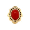 Fashion Gouden ring met bloedkoraal 14 krt Ringen Met Edelsteen