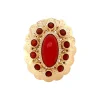 Sale Gouden ring met bloedkoraal 14 krt Ringen Met Edelsteen