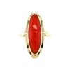 Sale Gouden ring met bloedkoraal 14 krt Ringen Met Edelsteen