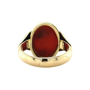 Discount Gouden ring met bloedkoraal 14 krt Ringen Met Edelsteen