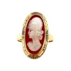 Fashion Gouden ring met camee 14 krt Ringen Met Edelsteen