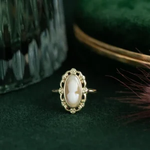 New Gouden ring met camee 14 krt Ringen Met Edelsteen