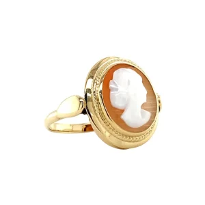 New Gouden ring met camee 14 krt Ringen Met Edelsteen