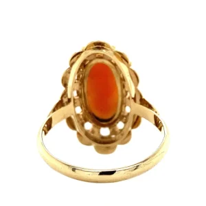 Sale Gouden ring met camee 14 krt Ringen Met Edelsteen