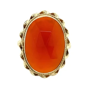 New Gouden ring met carneool 14 krt Ringen Met Edelsteen