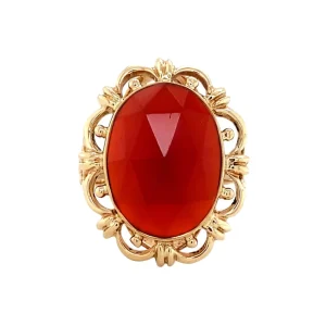 Fashion Gouden ring met carneool 14 krt Ringen Met Edelsteen