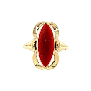 Clearance Gouden ring met carneool 14 krt Ringen Met Edelsteen