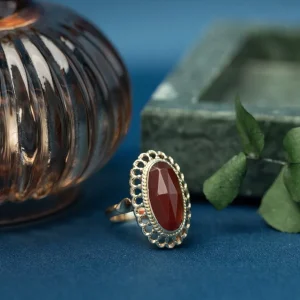 Sale Gouden ring met carneool 14 krt Ringen Met Edelsteen