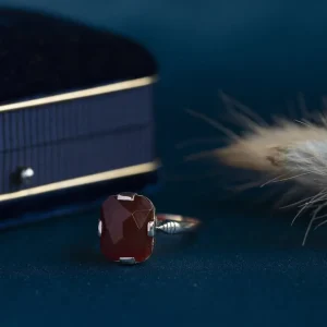 Hot Gouden ring met carneool 14 krt Ringen Met Edelsteen
