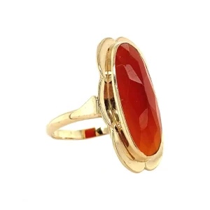 Best Gouden ring met carneool 14 krt Ringen Met Edelsteen