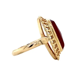 Sale Gouden ring met carneool 14 krt Ringen Met Edelsteen