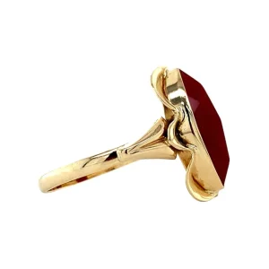 Clearance Gouden ring met carneool 14 krt Ringen Met Edelsteen