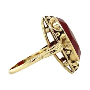Best Gouden ring met carneool 14 krt Ringen Met Edelsteen
