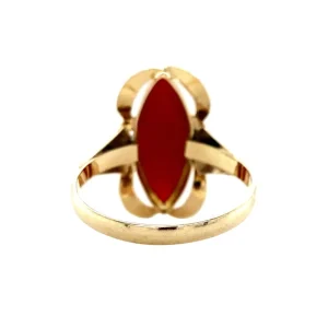 Clearance Gouden ring met carneool 14 krt Ringen Met Edelsteen