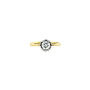 Online Gouden ring met diamant 18 krt Diamanten Ringen
