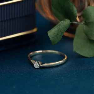 New Gouden ring met diamant 14 krt/900 Diamanten Ringen
