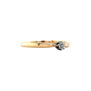 New Gouden ring met diamant 14 krt/900 Diamanten Ringen