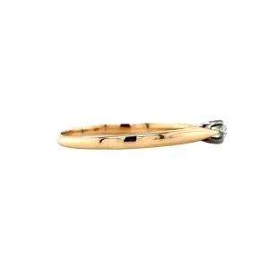 New Gouden ring met diamant 14 krt/900 Diamanten Ringen