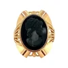 Clearance Gouden ring met glas camee 18 krt Ringen Met Edelsteen