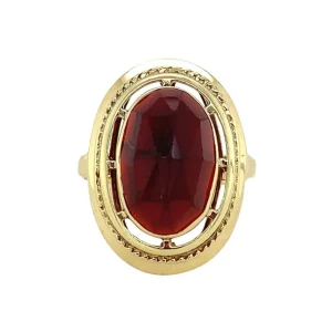 Discount Gouden ring met granaat 14 krt Ringen Met Edelsteen