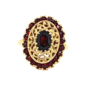 Best Gouden ring met granaat 18 krt Entourage Ring | Ringen Met Edelsteen