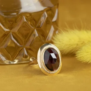 Fashion Gouden ring met granaat 14 krt Ringen Met Edelsteen