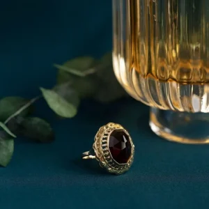 Sale Gouden ring met granaat 14 krt Ringen Met Edelsteen