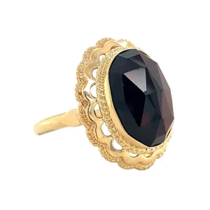 Clearance Gouden ring met granaat 14 krt Ringen Met Edelsteen