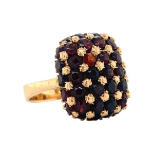 Hot Gouden ring met granaat 18 krt Ringen Met Edelsteen