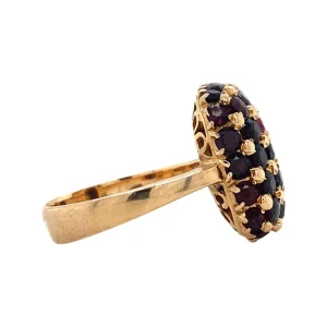 Hot Gouden ring met granaat 18 krt Ringen Met Edelsteen