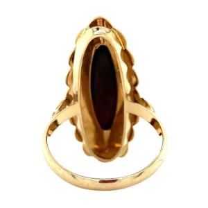 Hot Gouden ring met granaat 14 krt Ringen Met Edelsteen