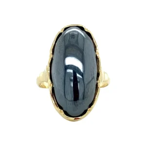 Outlet Gouden ring met hematiet 14 krt Ringen Met Edelsteen
