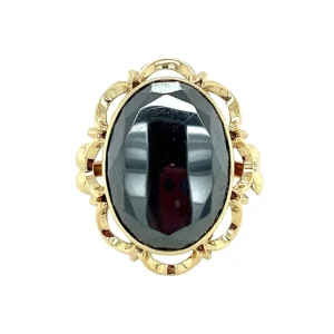 Hot Gouden ring met hematiet 14 krt Ringen Met Edelsteen
