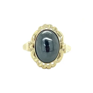 Online Gouden ring met hematiet 14 krt Ringen Met Edelsteen