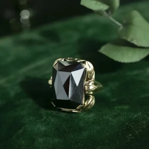 Clearance Gouden ring met hematiet 14 krt Ringen Met Edelsteen