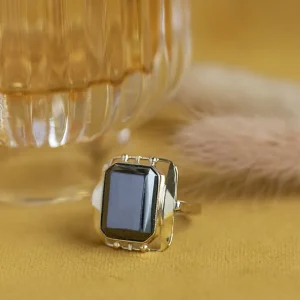 New Gouden ring met hematiet 14 krt Ringen Met Edelsteen