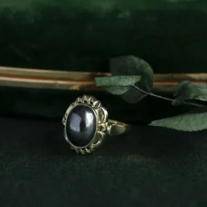 Online Gouden ring met hematiet 14 krt Ringen Met Edelsteen