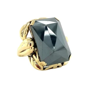 Clearance Gouden ring met hematiet 14 krt Ringen Met Edelsteen