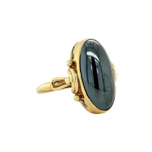 Outlet Gouden ring met hematiet 14 krt Ringen Met Edelsteen