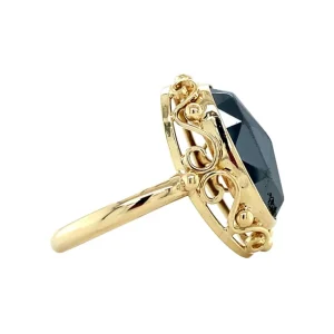 Discount Gouden ring met hematiet 14 krt Ringen Met Edelsteen
