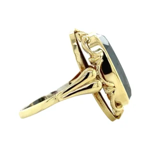 Hot Gouden ring met hematiet 14 krt Ringen Met Edelsteen