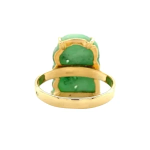 Clearance Gouden ring met jade 14 krt Ringen Met Edelsteen