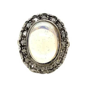 Sale Gouden ring met kleursteen en roosdiamant 18 krt/925 Diamanten Ringen | Ringen Met Edelsteen