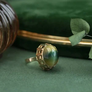 Outlet Gouden ring met kwarts 18 krt Ringen Met Edelsteen